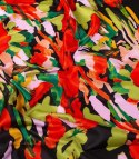 Chusta delikatna elegancka apaszka ozdobiona przepięknym wzorem (Wielokolorowy || Czarny)