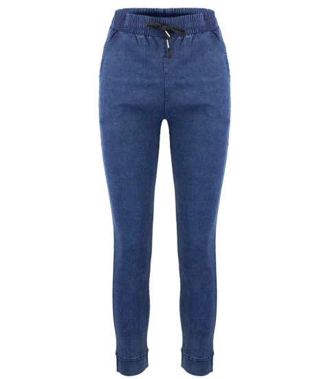 Damskie spodnie jegginsy tregginsy skinny ala jeans KIM (Niebieski) Damskie spodnie jegginsy tregginsy skinny ala jeans KIM (Niebieski)