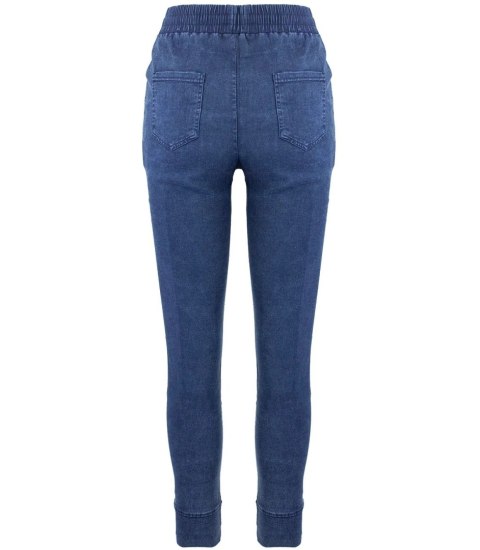 Damskie spodnie jegginsy tregginsy skinny ala jeans KIM (Niebieski) Damskie spodnie jegginsy tregginsy skinny ala jeans KIM (Niebieski)