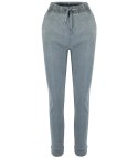 Damskie spodnie jegginsy tregginsy skinny ala jeans KIM (Szary) 4XL (48)
