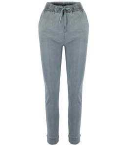 Damskie spodnie jegginsy tregginsy skinny ala jeans KIM (Szary) 4XL (48)