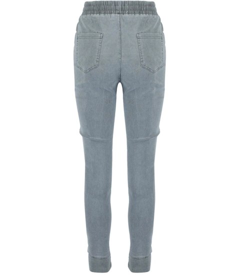 Damskie spodnie jegginsy tregginsy skinny ala jeans KIM (Szary) 4XL (48) Damskie spodnie jegginsy tregginsy skinny ala jeans KIM (Szary) 4XL (48)