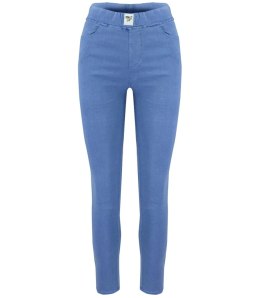 Damskie spodnie jegginsy tregginsy skinny dopasowane Eleganckie BETTY (Niebieski) M/L