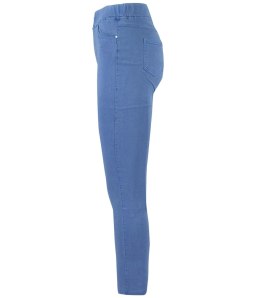 Damskie spodnie jegginsy tregginsy skinny dopasowane Eleganckie BETTY (Niebieski) M/L