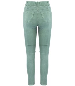 Damskie spodnie jegginsy tregginsy skinny dopasowane Eleganckie BETTY (Zielony) M/L
