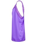 Satynowy długi top sexi koronka ramiączka (Fioletowy) 5XL/6XL
