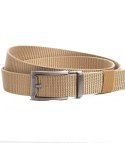 Uniwersalny męski pasek 125/3,5 cm Metalowa sprzączka zaciskowa Elegancki (Beżowy)