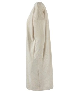 Welurowa sukienka z błyszcżacym wzorem bombka midi Elegancka LILI (Beżowy) 36