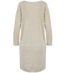 Welurowa sukienka z błyszcżacym wzorem bombka midi Elegancka LILI (Beżowy) 36