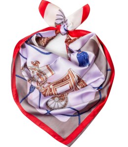 Chustka delikatna elegancka apaszka ozdobiona przepięknym wzorem (Wielokolorowy)