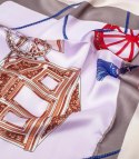 Chustka delikatna elegancka apaszka ozdobiona przepięknym wzorem (Wielokolorowy)