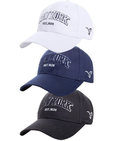 Czapka z daszkiem męska haft New York (Czarny)