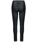 Damskie spodnie PUSH-UP woskowane skinny fit Eleganckie ADELA (Czarny) 40