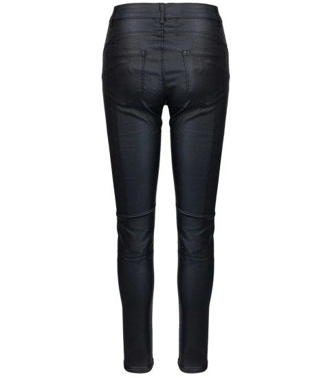 Damskie spodnie PUSH-UP woskowane skinny fit Eleganckie ADELA (Czarny) 40 Damskie spodnie PUSH-UP woskowane skinny fit Eleganckie ADELA (Czarny) 40