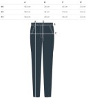 Damskie spodnie PUSH-UP woskowane skinny fit Eleganckie ADELA (Czarny) 40