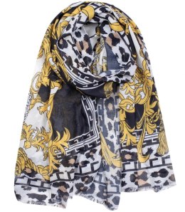 Stylowa chusta chustka szal wiskoza we wzory Elegancka 180cmx90cm (Wielokolorowy)