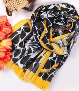 Stylowa chusta chustka szal wiskoza we wzory Elegancka 180cmx90cm (Wielokolorowy)