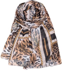 Stylowa chusta chustka szal wiskoza we wzory Elegancka 180cmx90cm (Wielokolorowy)