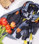 Stylowa chusta chustka szal wiskoza we wzory Elegancka 180cmx90cm (Wielokolorowy)
