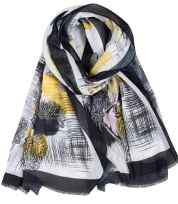 Stylowa chusta chustka szal wiskoza we wzory Elegancka 180cmx90cm (Wielokolorowy)