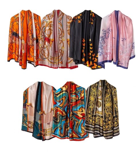 Elegancka chusta szalik szal w kolorowe wzory Stylowa (Pomarańczowy || Wielokolorowy) Elegancka chusta szalik szal w kolorowe wzory Stylowa (Pomarańczowy || Wielokolorowy)