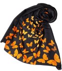 Elegancka chusta szalik szal w kolorowe wzory Stylowa (Wielokolorowy || Czarny)