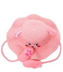 Kapelusz dziecięcy z buźką psa i podnoszonymi uszkami (Różowy)