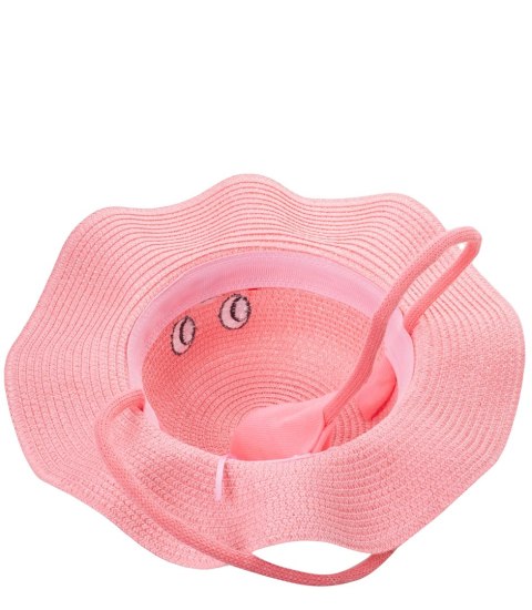 Kapelusz dziecięcy z buźką psa i podnoszonymi uszkami (Różowy)