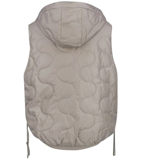 Krótki damski bezrękawnik kamizelka PLUS SIZE LILY (Beżowy)