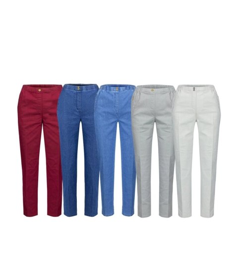 Wygodne elastyczne spodnie na gumkę plus size Eleganckie LAMBADA (Szary) 38 Wygodne elastyczne spodnie na gumkę plus size Eleganckie LAMBADA (Szary) 38