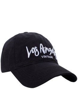 Czapka z daszkiem unisex z haftem LOS ANGELES (Czarny)