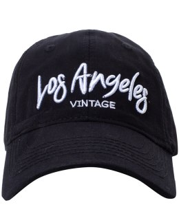 Czapka z daszkiem unisex z haftem LOS ANGELES (Czarny)