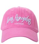 Czapka z daszkiem unisex z haftem LOS ANGELES (Różowy)