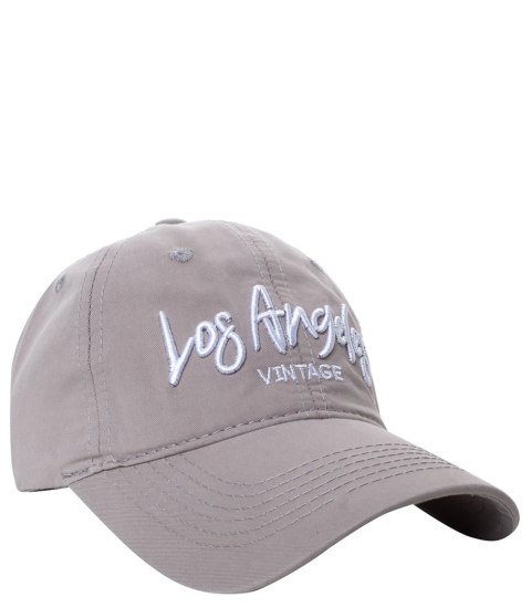 Czapka z daszkiem unisex z haftem LOS ANGELES (Szary)