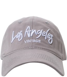 Czapka z daszkiem unisex z haftem LOS ANGELES (Szary)