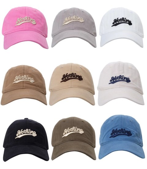 Czapka z daszkiem unisex z haftem NOTHING (Różowy) Czapka z daszkiem unisex z haftem NOTHING (Różowy)
