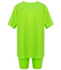 Komplet bawełniany t-shirt koszulka + krótkie legginsy SPIREL (Zielony)