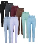 Wygodne elastyczne spodnie JEANSY SKINNY FIT kolorowe Eleganckie ROSE (Czerwony) 34