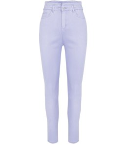 Wygodne elastyczne spodnie JEANSY SKINNY FIT kolorowe Eleganckie ROSE (Fioletowy) 34