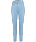 Wygodne elastyczne spodnie JEANSY SKINNY FIT kolorowe Eleganckie ROSE (Niebieski) 34