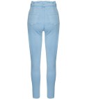 Wygodne elastyczne spodnie JEANSY SKINNY FIT kolorowe Eleganckie ROSE (Niebieski) 34