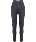 Wygodne elastyczne spodnie JEANSY SKINNY FIT kolorowe Eleganckie ROSE (Szary)