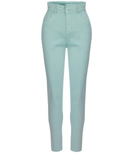 Wygodne elastyczne spodnie JEANSY SKINNY FIT kolorowe Eleganckie ROSE (Zielony) 34