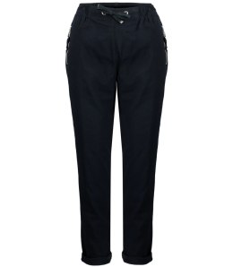 Wygodne elastyczne spodnie na gumkę plus size eleganckie LILIANA (Czarny) 38