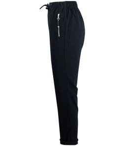 Wygodne elastyczne spodnie na gumkę plus size eleganckie LILIANA (Czarny) 38