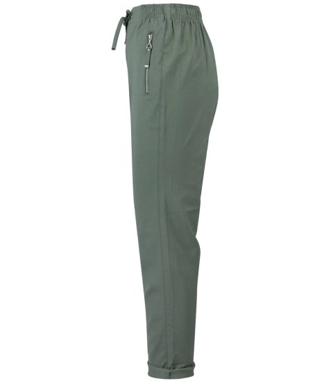 Wygodne elastyczne spodnie na gumkę plus size eleganckie LILIANA (Zielony) 38 Wygodne elastyczne spodnie na gumkę plus size eleganckie LILIANA (Zielony) 38