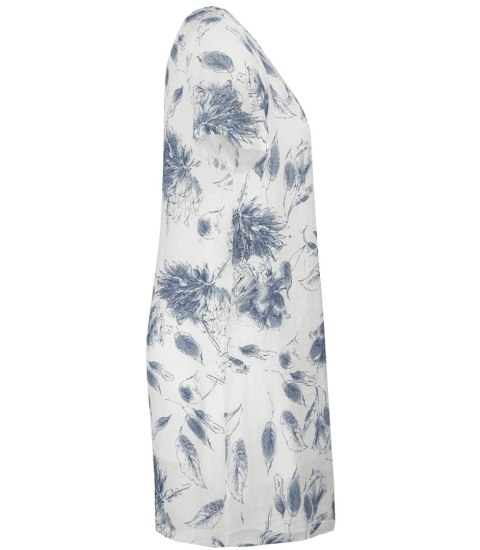 Delikatna sukienka z podszewką w kwiaty plus size LILITH (Niebieski) Delikatna sukienka z podszewką w kwiaty plus size LILITH (Niebieski)