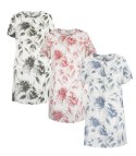 Delikatna sukienka z podszewką w kwiaty plus size LILITH (Niebieski)