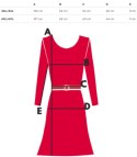 Delikatna sukienka z podszewką w kwiaty plus size LILITH (Niebieski)