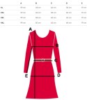 Letnia sukienka MIDI Elegancka z paskiem Hiszpanka STELLA (Niebieski) 4XL (48)